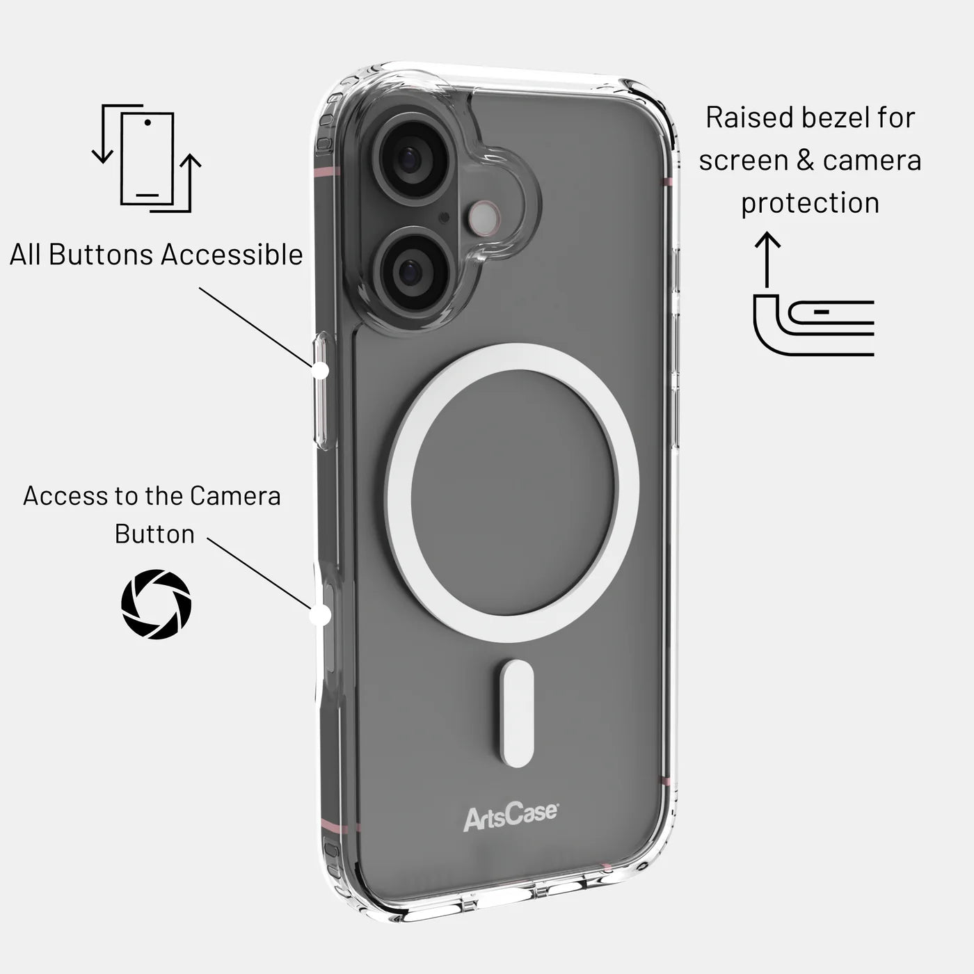 Funda para iPhone 17 ArtsCase con MagSafe – Impact Hybrid Clear Case