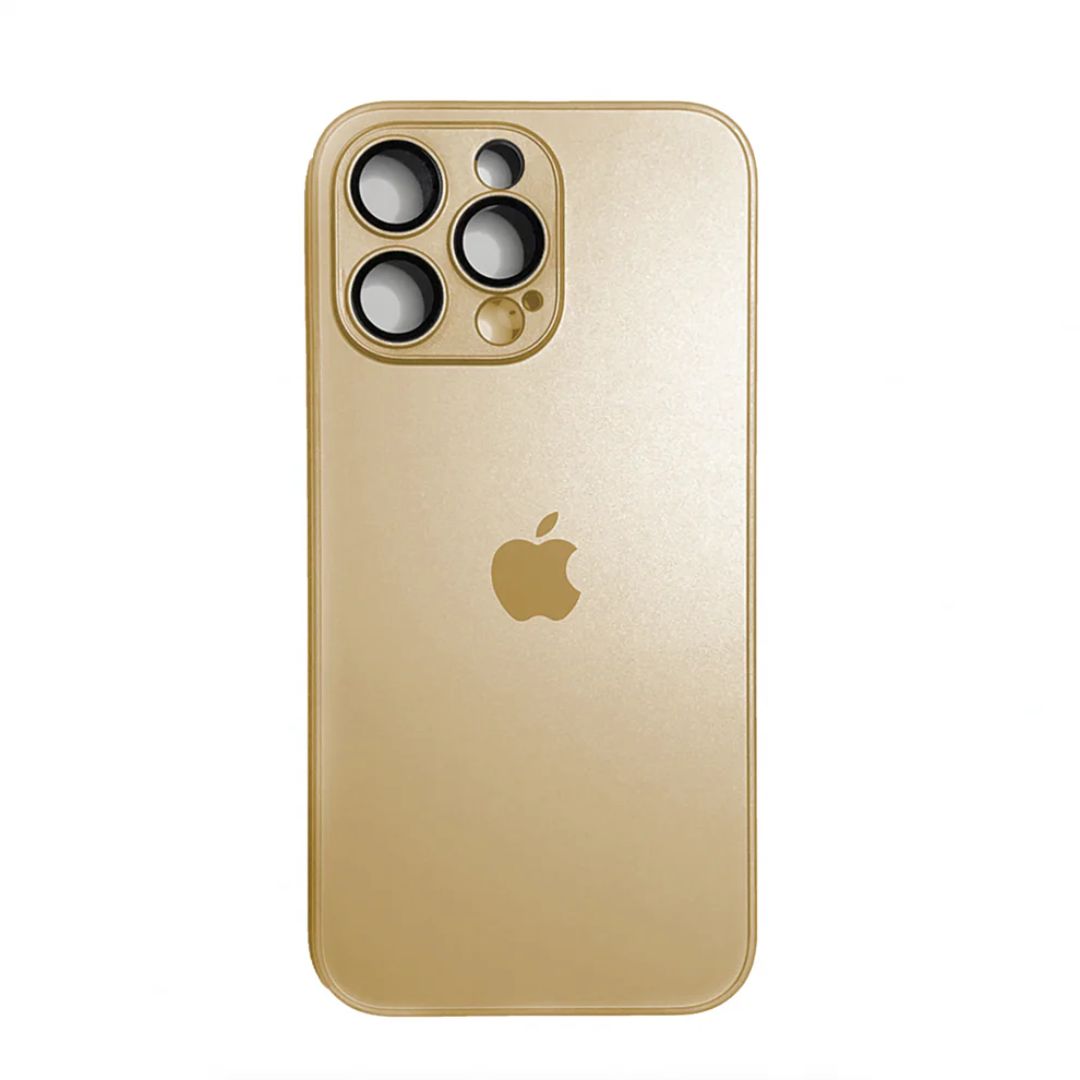 Funda para iPhone 16 Pro AG Glass con Protector de Cámaras y MagSafe - Dorado