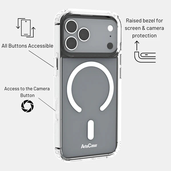 Funda para iPhone 17 Pro Max ArtsCase con MagSafe – Impact Hybrid Clear Case