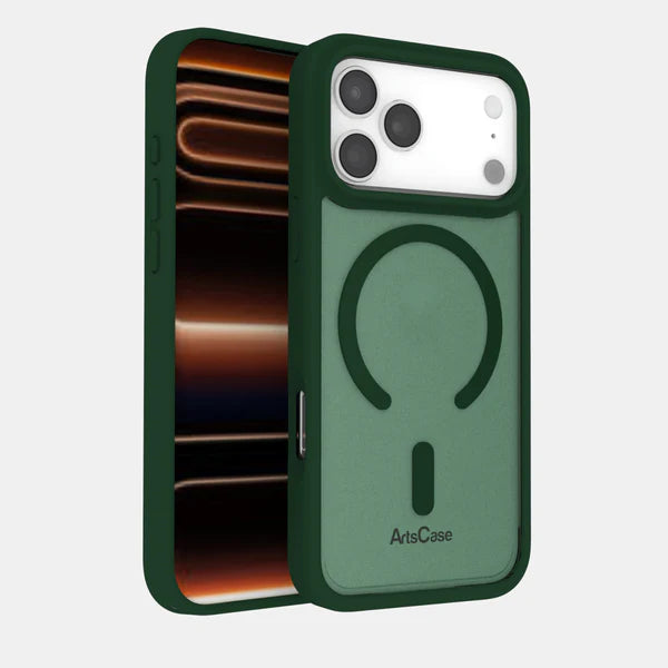 Funda para iPhone 17 Pro Max ArtsCase con MagSafe – Impact Hybrid Verde