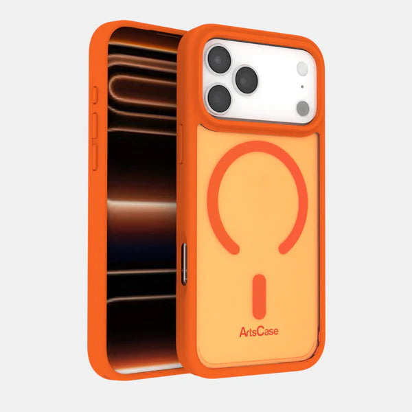 Funda para iPhone 17 Pro Max ArtsCase con MagSafe – Impact Hybrid Naranja