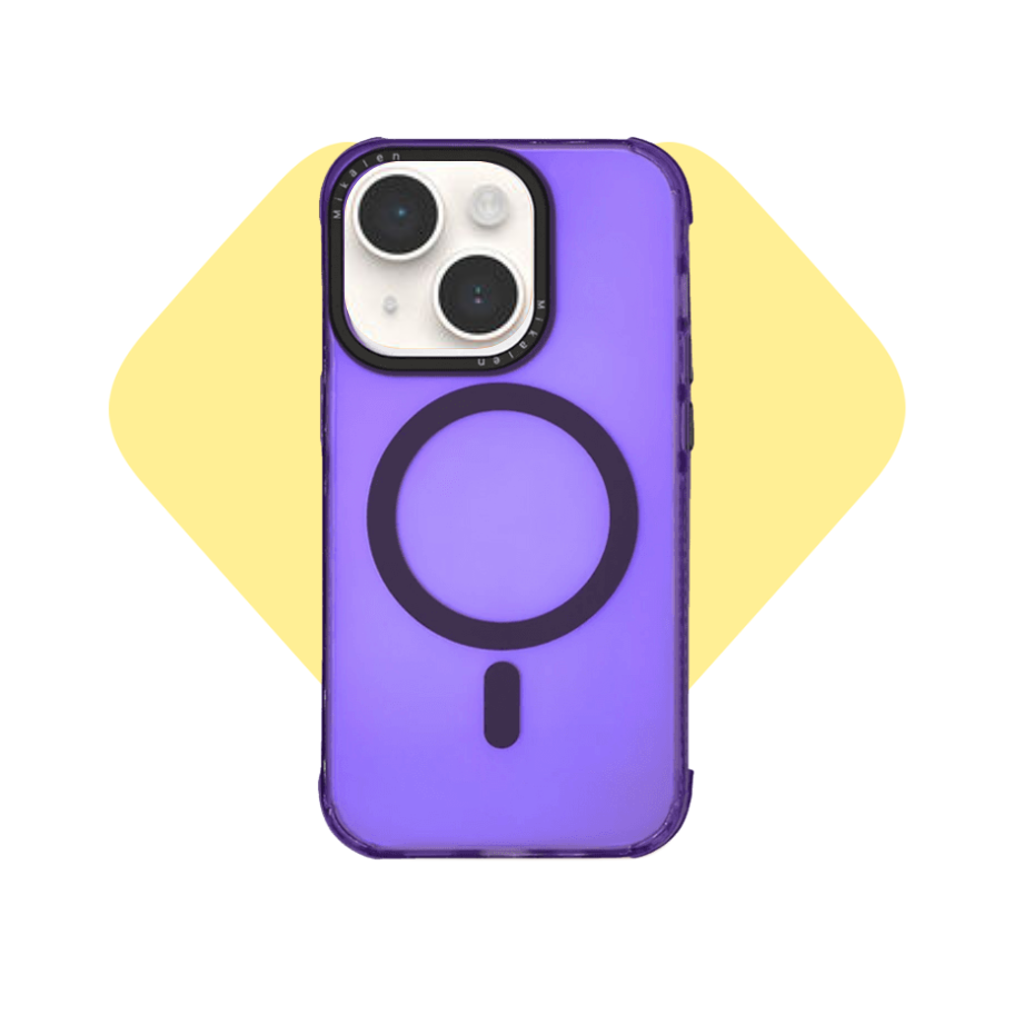 Funda para iPhone 15, iPhone 14, iPhone 13 Mikalen Tornasol con MagSafe - Morado