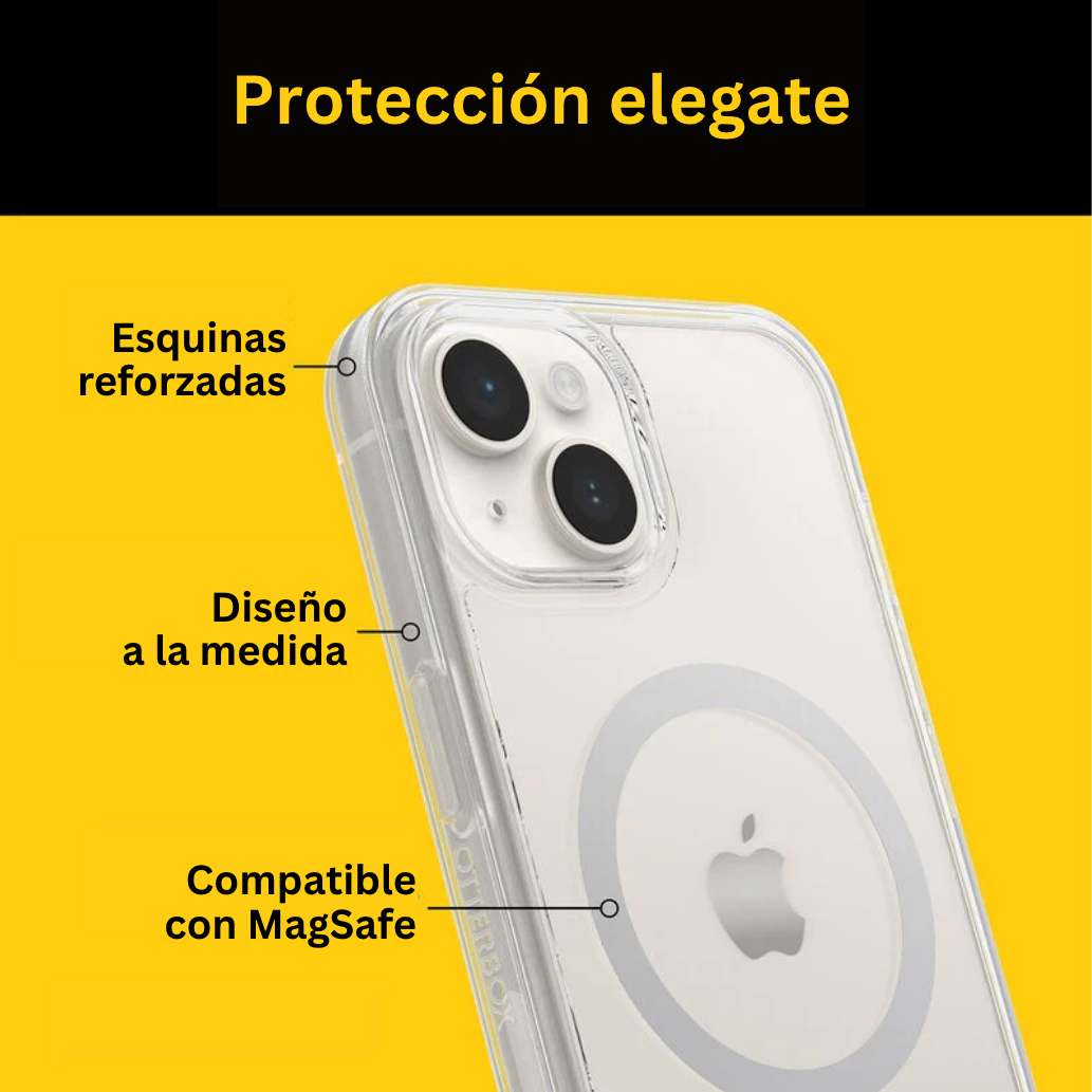 Funda para iPhone 15 Pro Max Symmetry+ Transparente con MagSafe