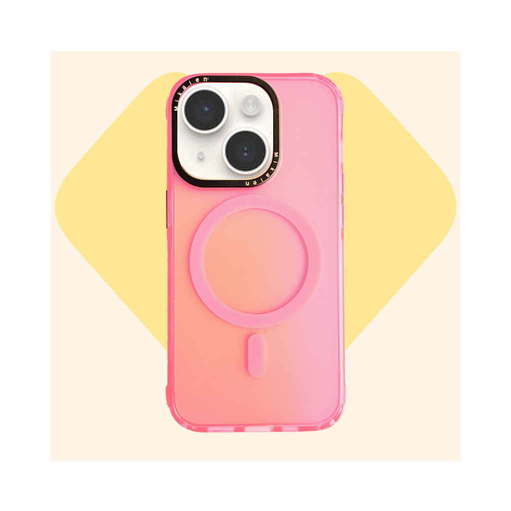 Funda para iPhone 15, iPhone 14, iPhone 13 Mikalen Tornasol con MagSafe - Rosa