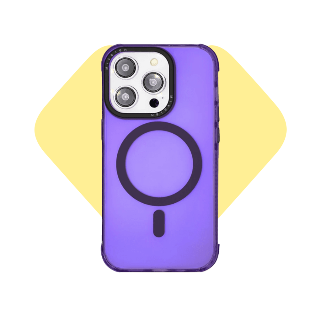 Funda para iPhone 15 Pro Max Mikalen Tornasol con MagSafe - Morado
