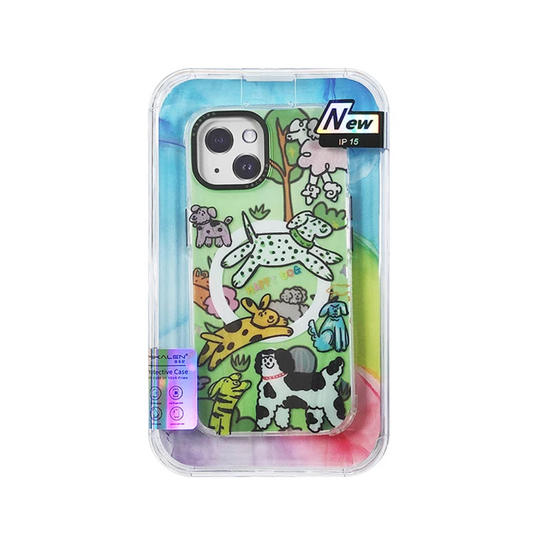 Funda para iPhone 15 Pro Max Mikalen con MagSafe - Perros