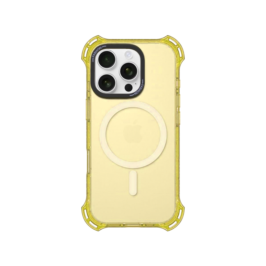 Funda para iPhone 14 Pro Max Legacy Bounce con MagSafe - Amarillo con bordes escarchados