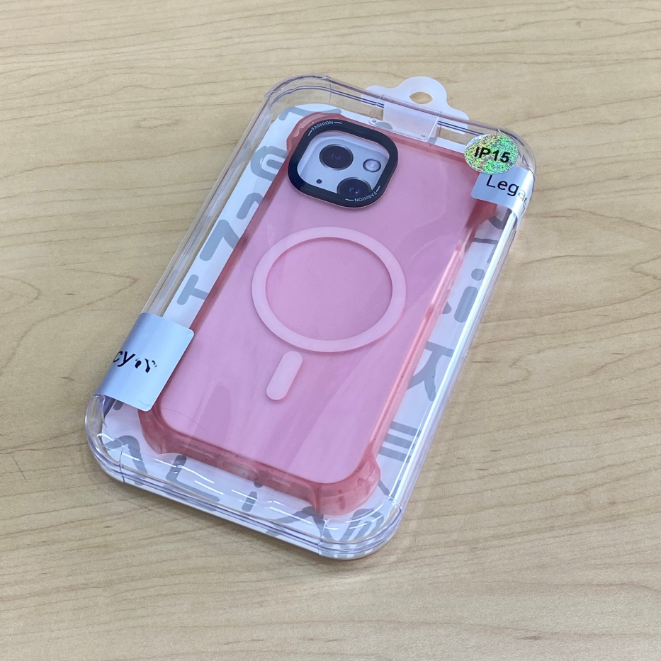 Funda para iPhone 14 Pro Legacy Bounce con MagSafe - Rosa con bordes escarchados