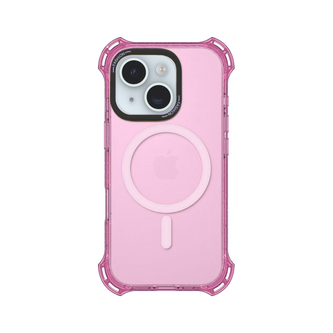 Funda para iPhone 15, iPhone 14 y iPhone 13 Legacy Bounce con MagSafe - Rosa con bordes escarchados