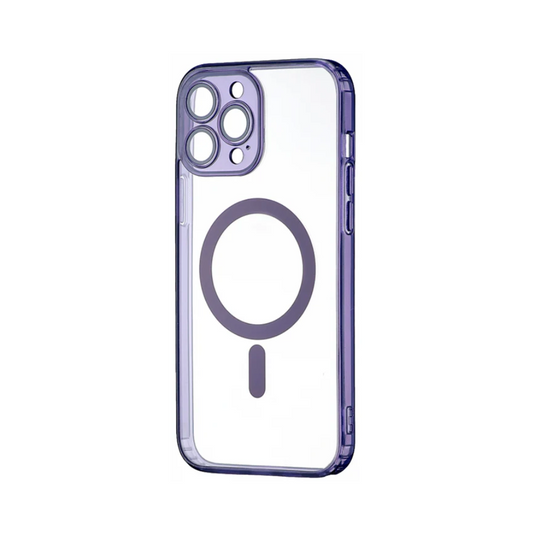 Funda para iPhone 14 Pro Magnetic con Protector de Cámaras y MagSafe - Morado